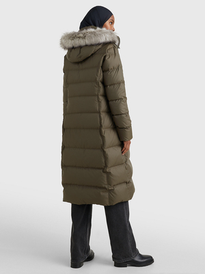 Tommy Hilfiger dámský zelený kabát - M (RBN)