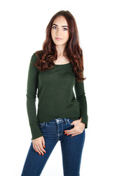Tommy Hilfiger dámský tenký zelený svetřík Basic