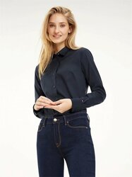 Tommy Hilfiger dámská tmavě modrá košile - XS (403)