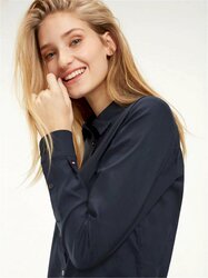 Tommy Hilfiger dámská tmavě modrá košile - XS (403)