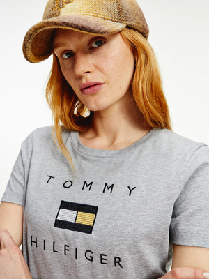 Tommy Hilfiger dámské šedé tričko - XS (PKH)