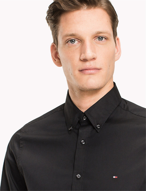 Tommy Hilfiger pánská černá košile  - M (083)