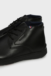 Tommy Hilfiger pánská černá kožená kotníková obuv - 44 (BDS)