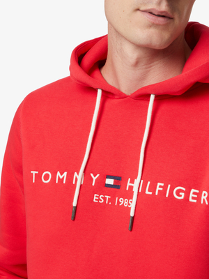 Tommy Hilfiger pánská červená mikina Logo Hoody - M (XK3)