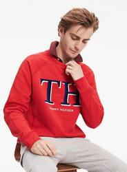 Tommy Hilfiger pánská červená mikina Monogram - L (XBE)