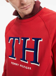 Tommy Hilfiger pánská červená mikina Monogram - L (XBE)