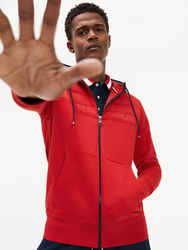 Tommy Hilfiger pánská červená mikina na zip Media