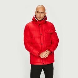 Tommy Hilfiger pánská červená péřová bunda Hooded