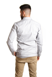 Tommy Hilfiger pánská šedá košile s kostkou - XL (016)
