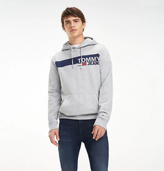 Tommy Hilfiger pánská šedá mikina Essential