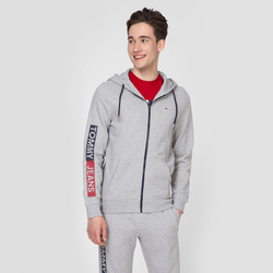Tommy Hilfiger pánská šedá mikina na zip Graphic