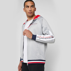 Tommy Hilfiger pánská šedá mikina na zip Logo - S (001)