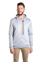 Tommy Hilfiger pánská šedá mikina na zip Vertical