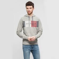 Tommy Hilfiger pánská šedá mikina s kapucí Logo