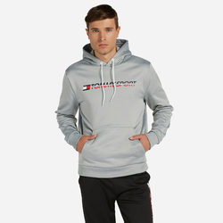 Tommy Hilfiger pánská šedá mikina s kapucí Vertical