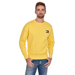 Tommy Hilfiger pánská žlutá mikina Crew - XL (ZAG)