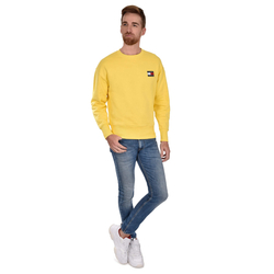 Tommy Hilfiger pánská žlutá mikina Crew - XL (ZAG)