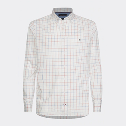 Tommy Hilfiger pánská bílá kostkovaná košile - L (0QY)