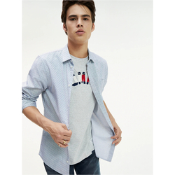Tommy Hilfiger pánská bílá klošile s modrým proužkem