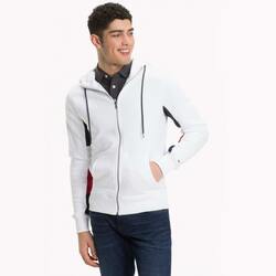 Tommy Hilfiger pánská bílá mikina na zip Logo
