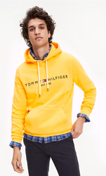 Tommy Hilfiger pánská hořčicová mikina Logo Hoody