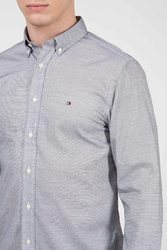 Tommy Hilfiger pánská košile s jemným proužkem a vzorem - L (904)