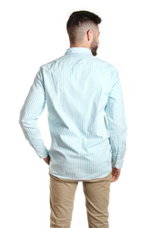 Tommy Hilfiger pánská košile se zeleným proužkem Oxford - L (903)