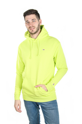 Tommy Hilfiger pánská limetková mikina s kapucí Hoodie - PŘEKUPNÍK