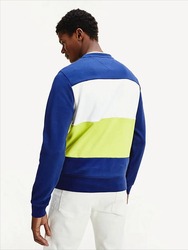 Tommy Hilfiger pánská mikina Colorblock - L (0A4)