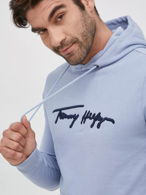 Tommy Hilfiger pánská světle modrá mikina Signature - S (DY5)