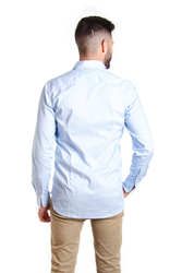 Tommy Hilfiger pánská světle modrá košile s drobnou kostičkou - L (433)