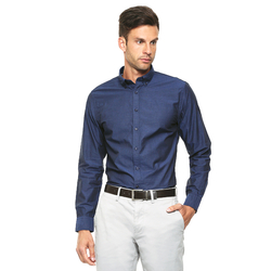 Tommy Hilfiger pánská tmavě modrá košile Dobby