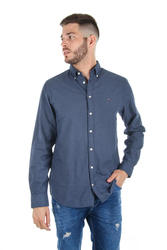 Tommy Hilfiger pánská tmavě modrá košile Heather - S (903)