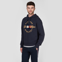 Tommy Hilfiger pánská tmavě modrá mikina s kapucí Icon