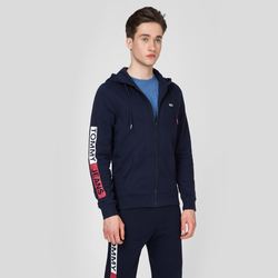 Tommy Hilfiger pánská tmavě modrá mikina na zip Graphic