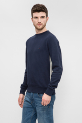 Tommy Hilfiger pánská tmavě modrá mikina s pruhem
