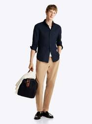Tommy Hilfiger pánská tmavě modrá košile  - S (0GY)