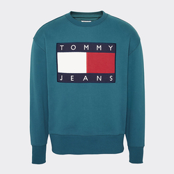 Tommy Hilfiger pánská zelená mikina Flag - S (CA4)