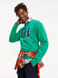 Tommy Hilfiger pánská zelená mikina Monogram - L (LGY)