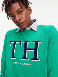 Tommy Hilfiger pánská zelená mikina Monogram - L (LGY)