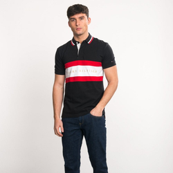 Tommy Hilfiger pánské černé polo tričko Iconic - M (BDS)