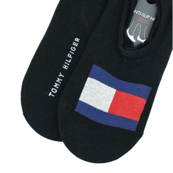 Tommy Hilfiger pánské černé ponožky 2 pack - 39/42 (1)