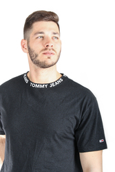 Tommy Hilfiger pánské černé tričko Collar - XL (078)