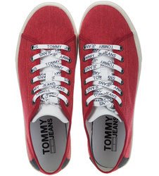 Tommy Hilfiger pánské červené látkové tenisky - 41 (645)