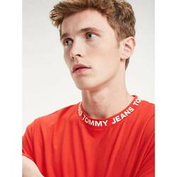 Tommy Hilfiger pánské červené tričko Collar - XL (667)