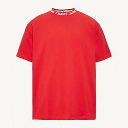 Tommy Hilfiger pánské červené tričko Collar - XL (667)