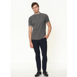 Tommy Hilfiger pánské šedé polo Oxford - S (056)