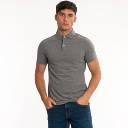 Tommy Hilfiger pánské šedé polo tričko Structure