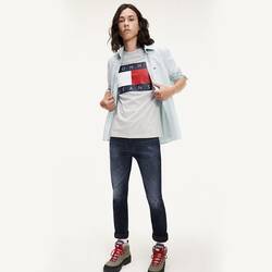 Tommy Hilfiger pánské šedé tričko Flag - L (P01)