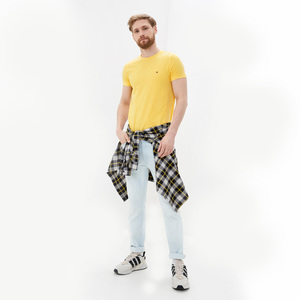 Tommy Hilfiger pánské žluté tričko  - S (ZEK)